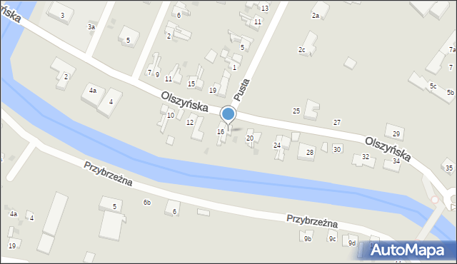 Gdańsk, Olszyńska, 18, mapa Gdańska