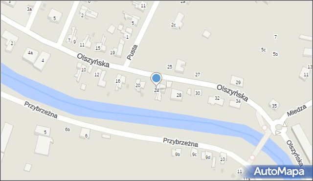 Gdańsk, Olszyńska, 24, mapa Gdańska