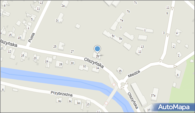 Gdańsk, Olszyńska, 29, mapa Gdańska