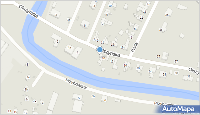Gdańsk, Olszyńska, 8, mapa Gdańska