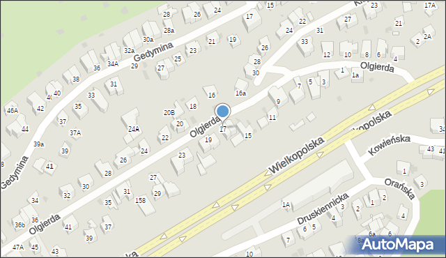 Gdynia, Olgierda, 17, mapa Gdyni