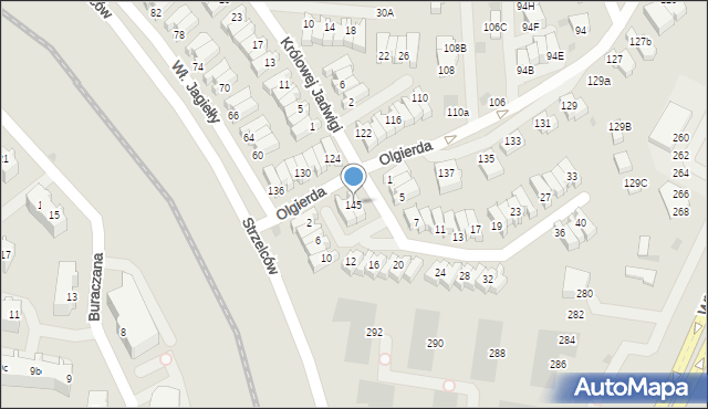 Gdynia, Olgierda, 145, mapa Gdyni