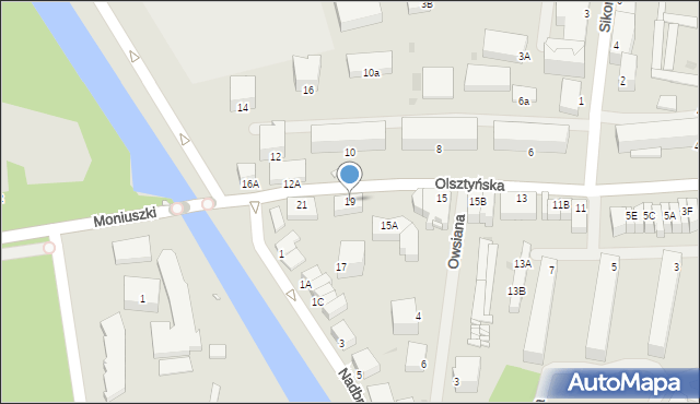 Giżycko, Olsztyńska, 19, mapa Giżycko