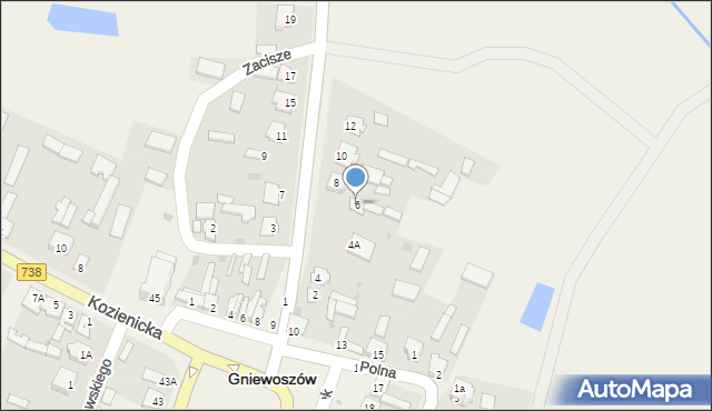 Gniewoszów, Oleksowska, 6, mapa Gniewoszów