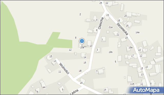 Góra Świętej Anny, Olescha Reinholda, prof., 10a, mapa Góra Świętej Anny