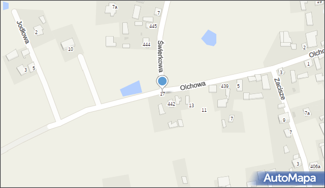 Grębów, Olchowa, 17, mapa Grębów