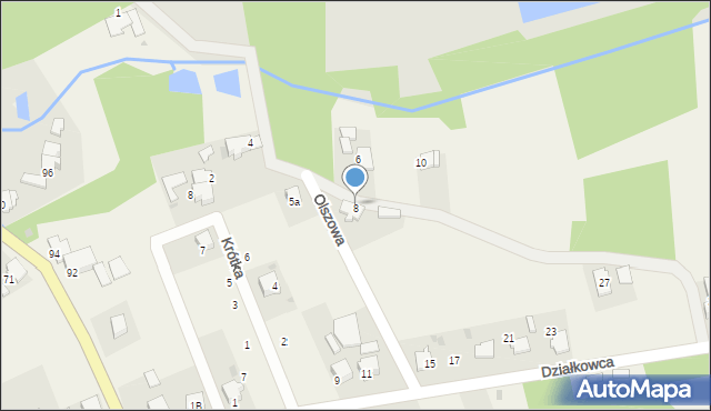 Januszkowice, Olszowa, 8, mapa Januszkowice