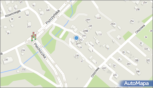 Jastrzębie-Zdrój, Olszowa, 1A, mapa Jastrzębie-Zdrój