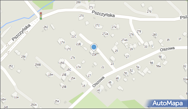 Jastrzębie-Zdrój, Olszowa, 21a, mapa Jastrzębie-Zdrój