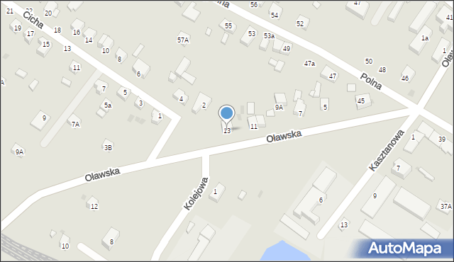 Jelcz-Laskowice, Oławska, 13, mapa Jelcz-Laskowice