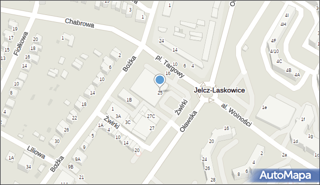 Jelcz-Laskowice, Oławska, 25, mapa Jelcz-Laskowice
