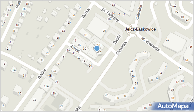 Jelcz-Laskowice, Oławska, 27A, mapa Jelcz-Laskowice