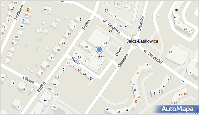 Jelcz-Laskowice, Oławska, 27C, mapa Jelcz-Laskowice