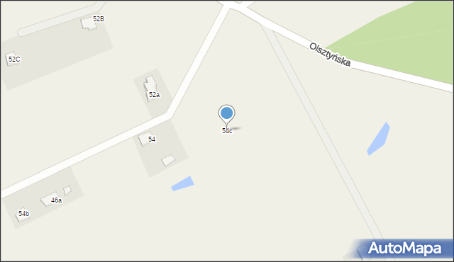 Jonkowo, Olsztyńska, 54c, mapa Jonkowo