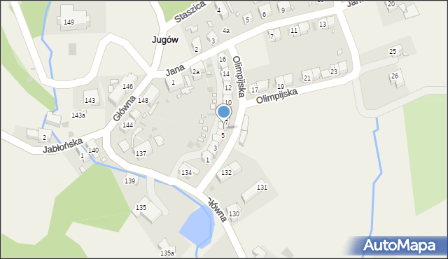 Jugów, Olimpijska, 6, mapa Jugów