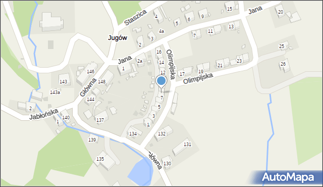 Jugów, Olimpijska, 8, mapa Jugów