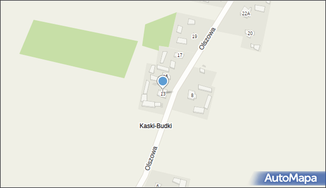 Kaski, Olszowa, 13, mapa Kaski