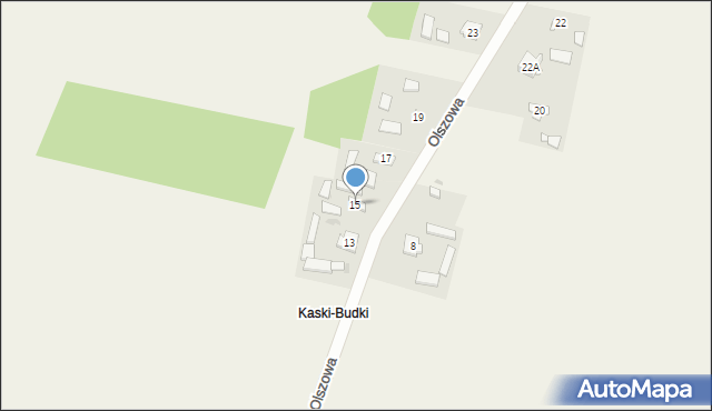 Kaski, Olszowa, 15, mapa Kaski