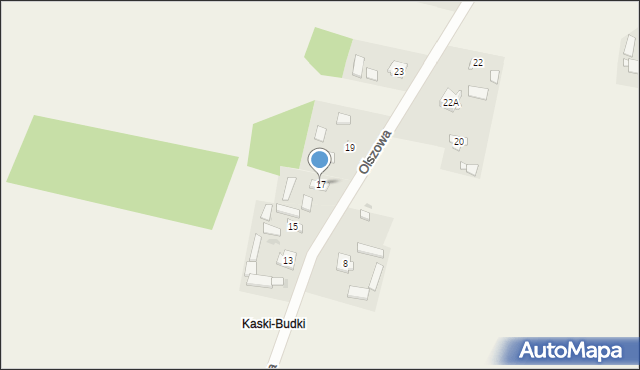 Kaski, Olszowa, 17, mapa Kaski