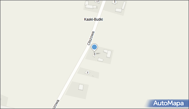Kaski, Olszowa, 6, mapa Kaski