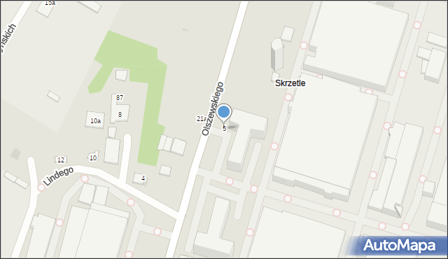 Kielce, Olszewskiego Karola, 5, mapa Kielc