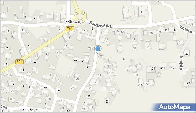 Klucze, Olkuska, 5, mapa Klucze