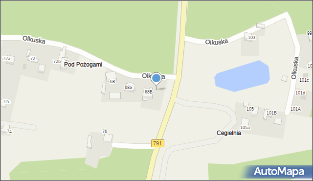 Klucze, Olkuska, 66d, mapa Klucze