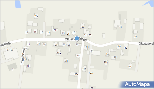 Kobiór, Ołtuszewskiego Zdzisława, 36, mapa Kobiór