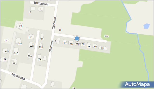 Konarzyce, Olszowa, 8D, mapa Konarzyce