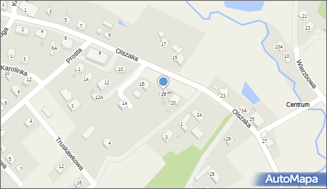 Kończyce Wielkie, Olszaka, ks., 18, mapa Kończyce Wielkie