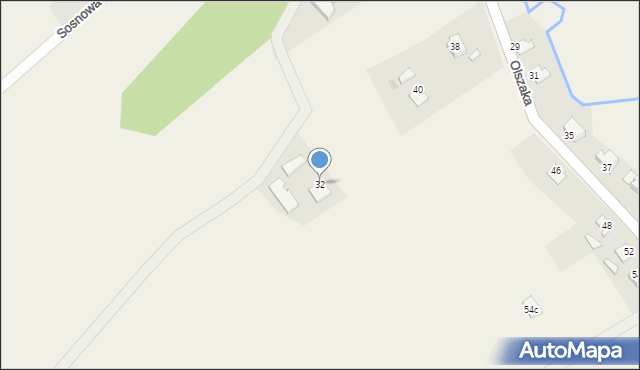 Kończyce Wielkie, Olszaka, ks., 32, mapa Kończyce Wielkie