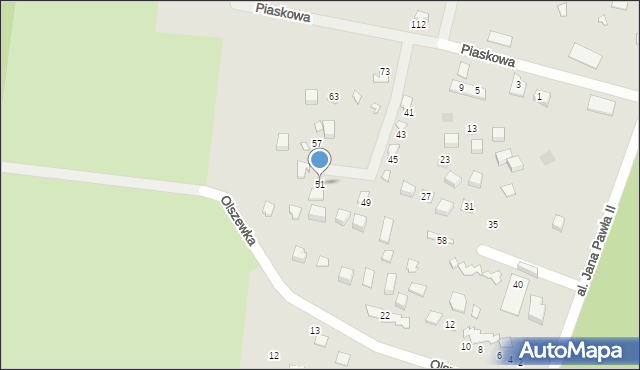 Koronowo, Olszewka, 51, mapa Koronowo