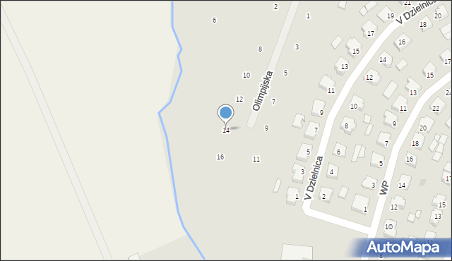 Krajenka, Olimpijska, 14, mapa Krajenka