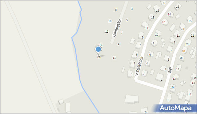 Krajenka, Olimpijska, 16, mapa Krajenka