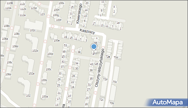 Kraków, Olszyny-Wilczyńskiego Józefa, gen., 47, mapa Krakowa