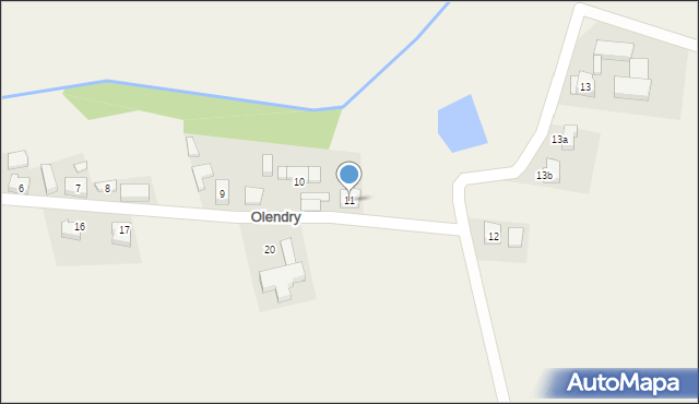 Krążkowy, Olendry, 11, mapa Krążkowy