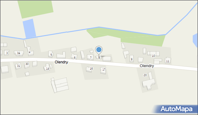 Krążkowy, Olendry, 8, mapa Krążkowy