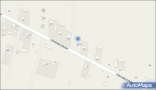 Krępiec, Olimpijczyków, 20, mapa Krępiec
