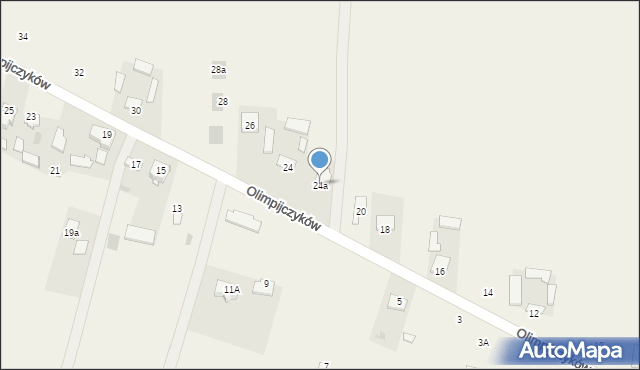 Krępiec, Olimpijczyków, 24a, mapa Krępiec
