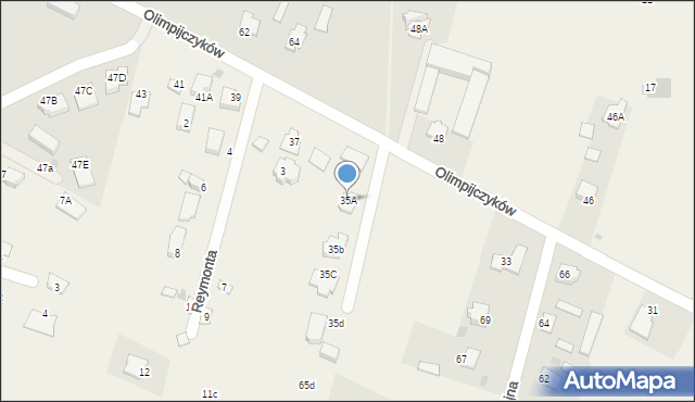 Krępiec, Olimpijczyków, 35A, mapa Krępiec