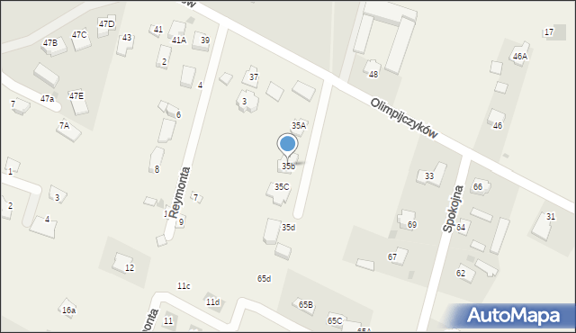 Krępiec, Olimpijczyków, 35b, mapa Krępiec