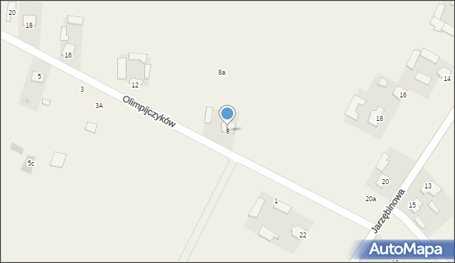 Krępiec, Olimpijczyków, 8, mapa Krępiec