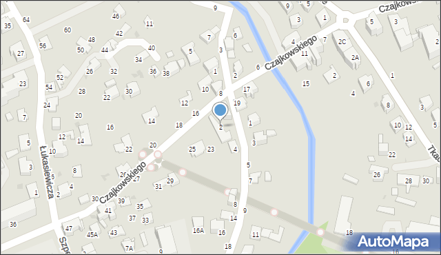 Krosno, Olejarska, 2, mapa Krosna