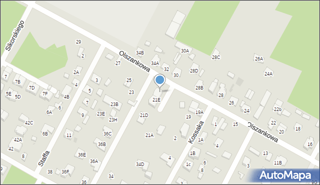 Legionowo, Olszankowa, 21F, mapa Legionowo