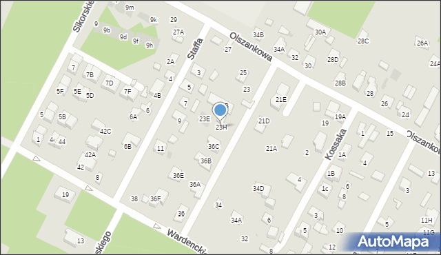 Legionowo, Olszankowa, 23H, mapa Legionowo