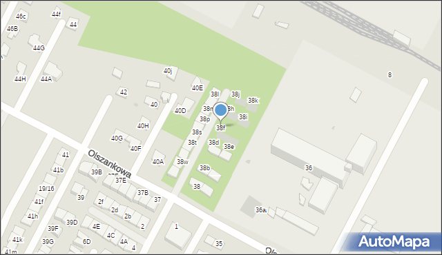 Legionowo, Olszankowa, 38f, mapa Legionowo