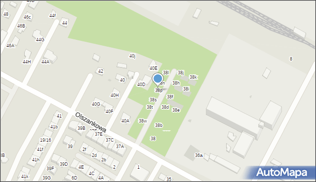 Legionowo, Olszankowa, 38p, mapa Legionowo