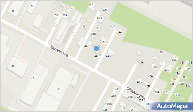 Legionowo, Olszankowa, 44H, mapa Legionowo