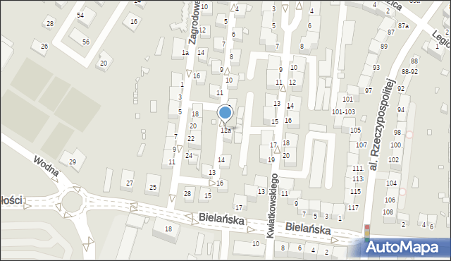 Legnica, Olszewskiego Alfreda, 12a, mapa Legnicy