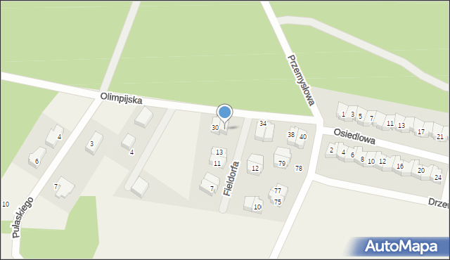 Luzino, Olimpijska, 32, mapa Luzino